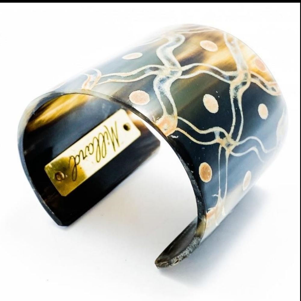🆕 MILLARD COUTURE Natural Horn Cuff Bracelet